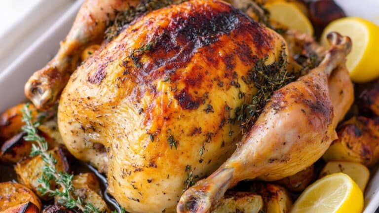 Whole Roasted Lemon Herb Chicken That’s Juicy, Crispy & Just Kinda Perfect 6 Whole Roasted Lemon Herb Chicken That’s Juicy, Crispy & Just Kinda Perfect - Roasted Lemon And Herb Whole Chicken midia