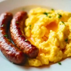 Perfect Sausage with Scrambled Eggs Air Fryer Recipe for Carnivore/Keto 5 Perfect Sausage with Scrambled Eggs Air Fryer Recipe for Carnivore/Keto - Sausage with Scrambled Eggs midia