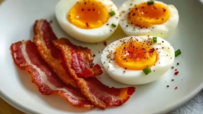 Soft-Boiled Eggs with Bacon Air Fryer Recipe for Low-Carb Eating - Soft Boiled Eggs with Bacon Air Fryer midia