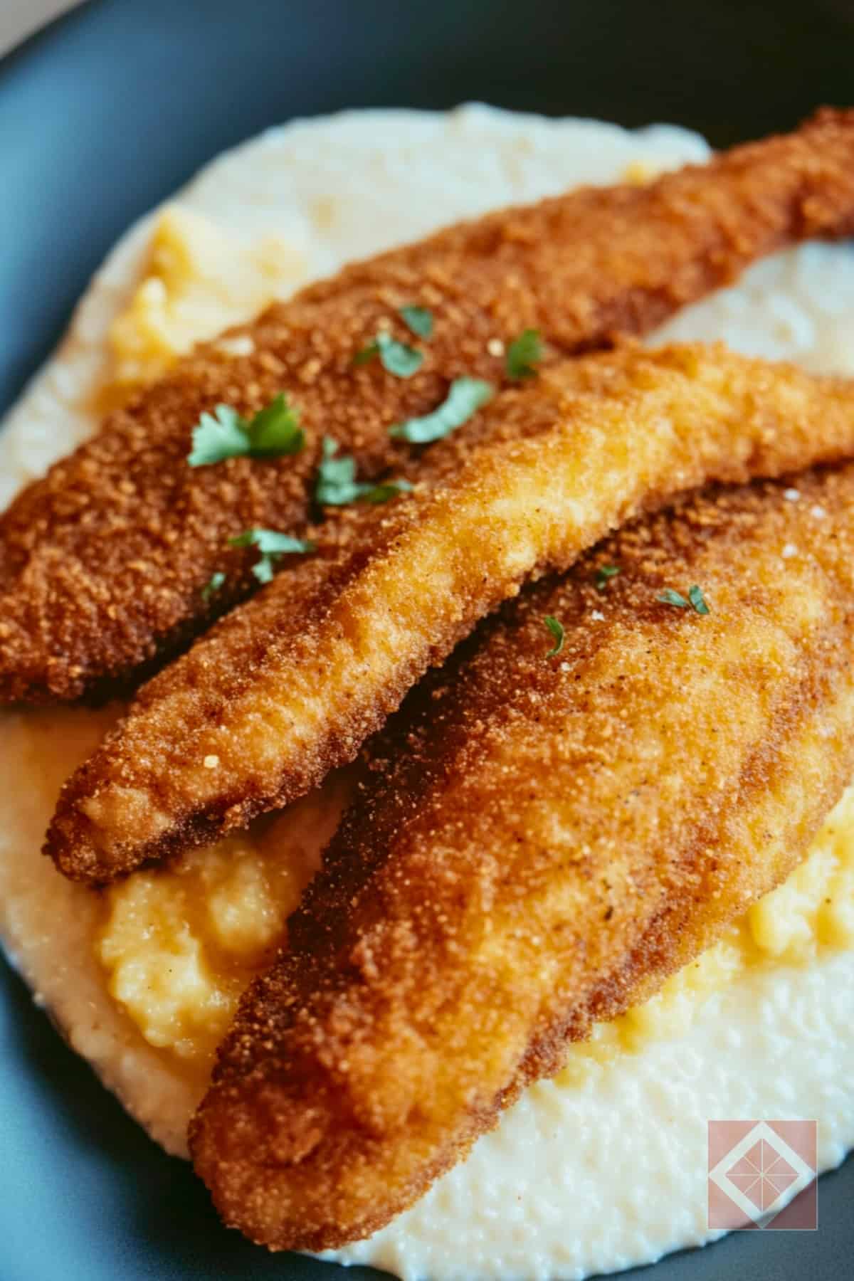 Southern Fried Catfish with Buttery Grits 3 Southern Fried Catfish with Buttery Grits - Southern Fried Catfish with Buttery Grits pin 1 midia