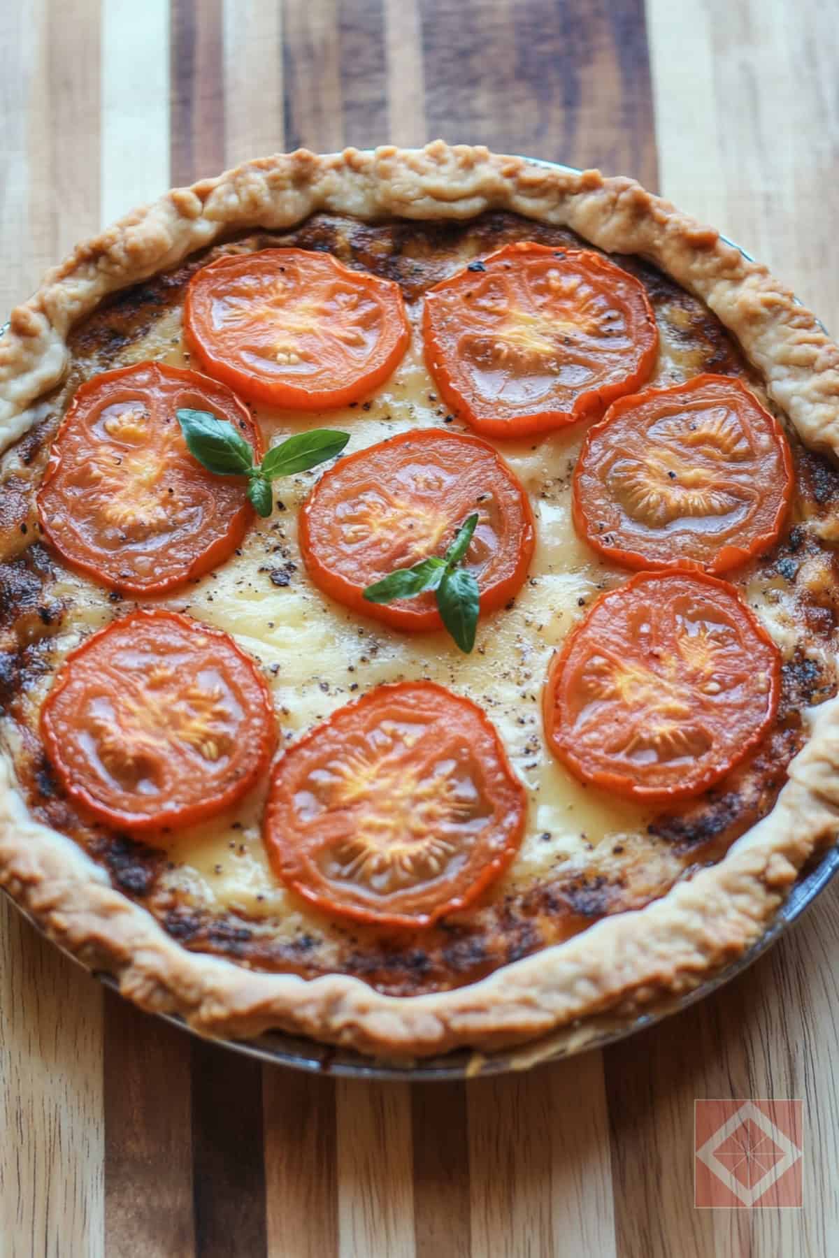 Southern-Style Tomato Pie with a Buttery Crust 2 Southern-Style Tomato Pie with a Buttery Crust - Southern Style Tomato Pie with a Buttery Crust pin 1 midia