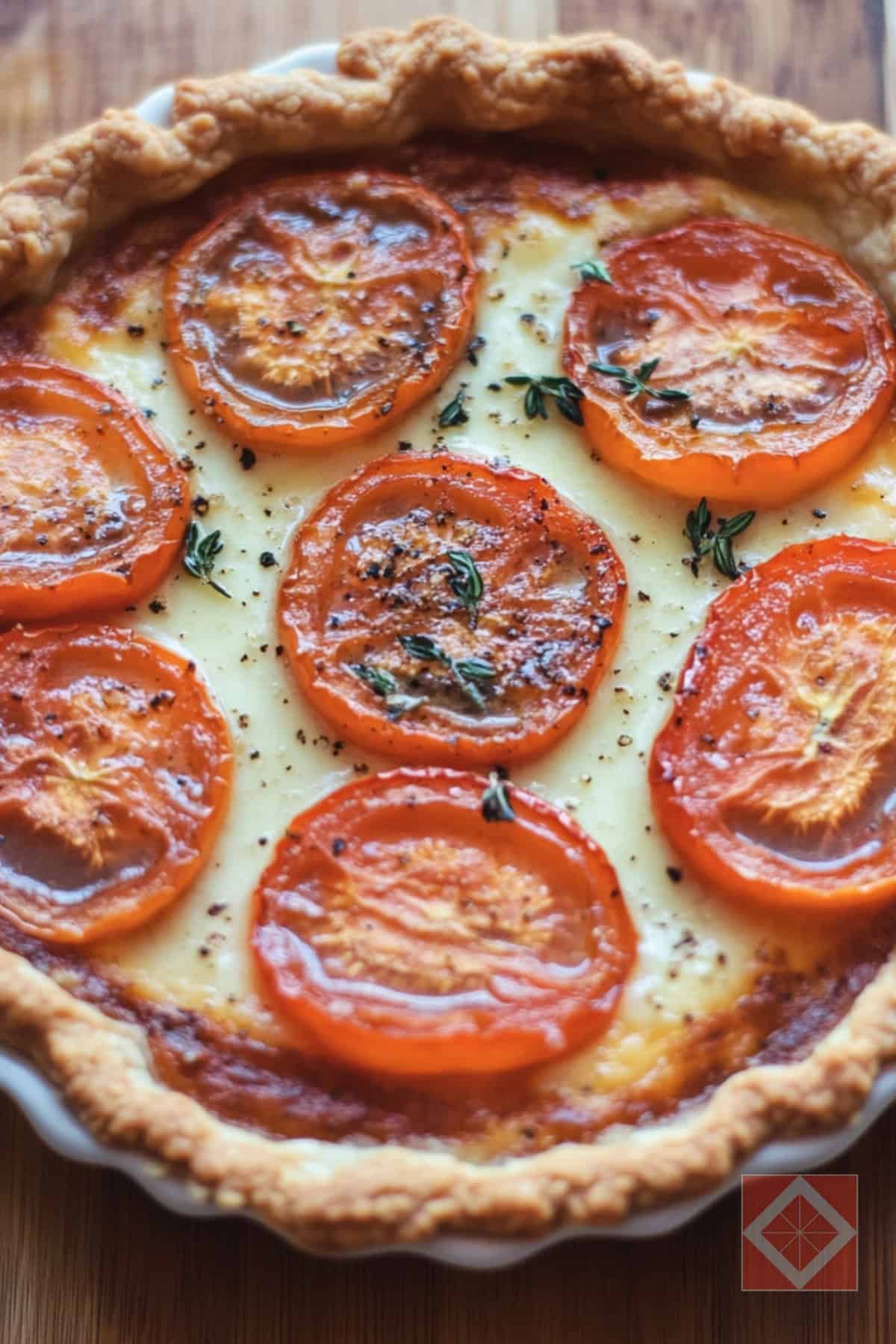 Southern-Style Tomato Pie with a Buttery Crust 4 Southern-Style Tomato Pie with a Buttery Crust - Southern Style Tomato Pie with a Buttery Crust pin 2 midia