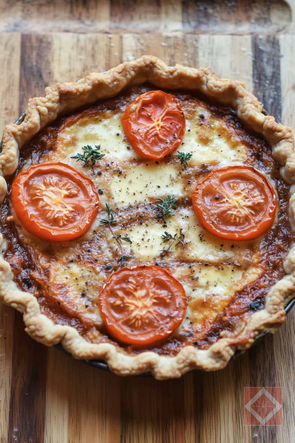 Southern-Style Tomato Pie with a Buttery Crust 6 Southern-Style Tomato Pie with a Buttery Crust - Southern Style Tomato Pie with a Buttery Crust pin 4 midia