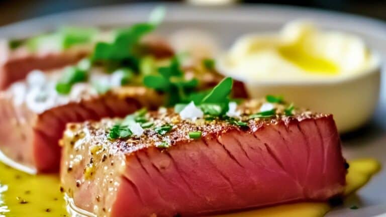 Easy Tuna Steak with Garlic Aioli Air Fryer Recipe to Try at Home 3 Easy Tuna Steak with Garlic Aioli Air Fryer Recipe to Try at Home - Tuna Steak with Garlic Aioli midia