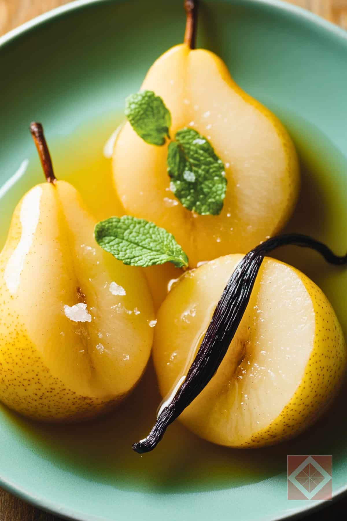 White Wine-Poached Pears for Two One-Pot Recipe for a Light Dessert 2 White Wine-Poached Pears for Two One-Pot Recipe for a Light Dessert - Wine Poached Pears pin 1 midia