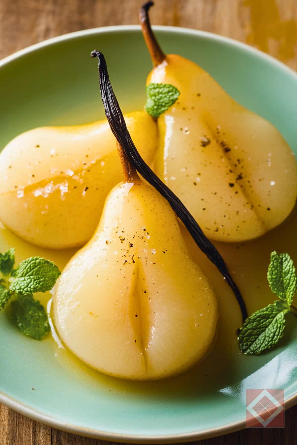 White Wine-Poached Pears for Two One-Pot Recipe for a Light Dessert 3 White Wine-Poached Pears for Two One-Pot Recipe for a Light Dessert - Wine Poached Pears pin 2 midia