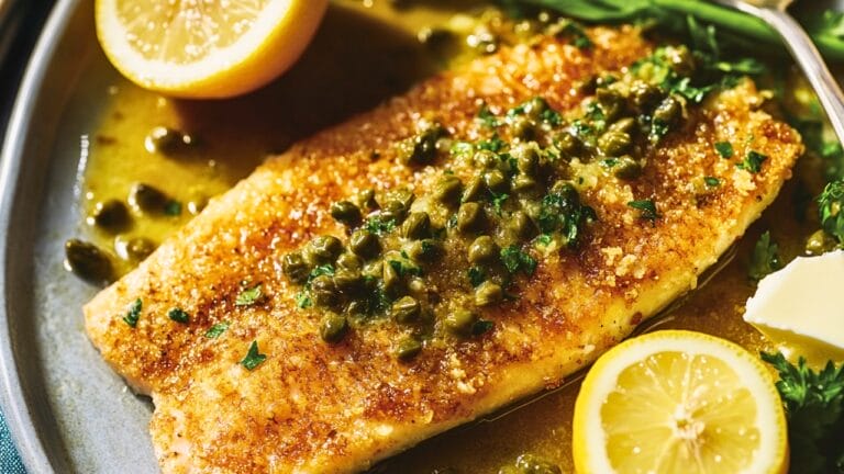 Easy Healthy Almond Trout Recipe with a Butter-Lemon Twist 6 Easy Healthy Almond Trout Recipe with a Butter-Lemon Twist - Almond Crusted Trout with Lemon Butter Caper Sauce midia