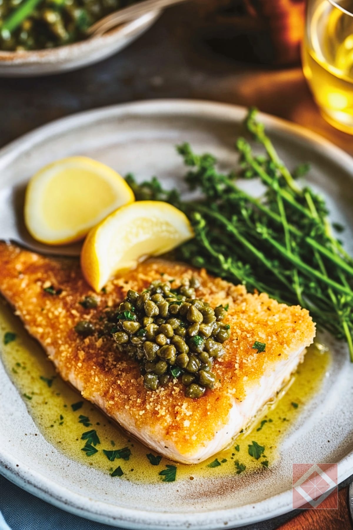 Easy Healthy Almond Trout Recipe with a Butter-Lemon Twist 4 Easy Healthy Almond Trout Recipe with a Butter-Lemon Twist - Almond Crusted Trout with Lemon Butter Caper Sauce pin 2 midia