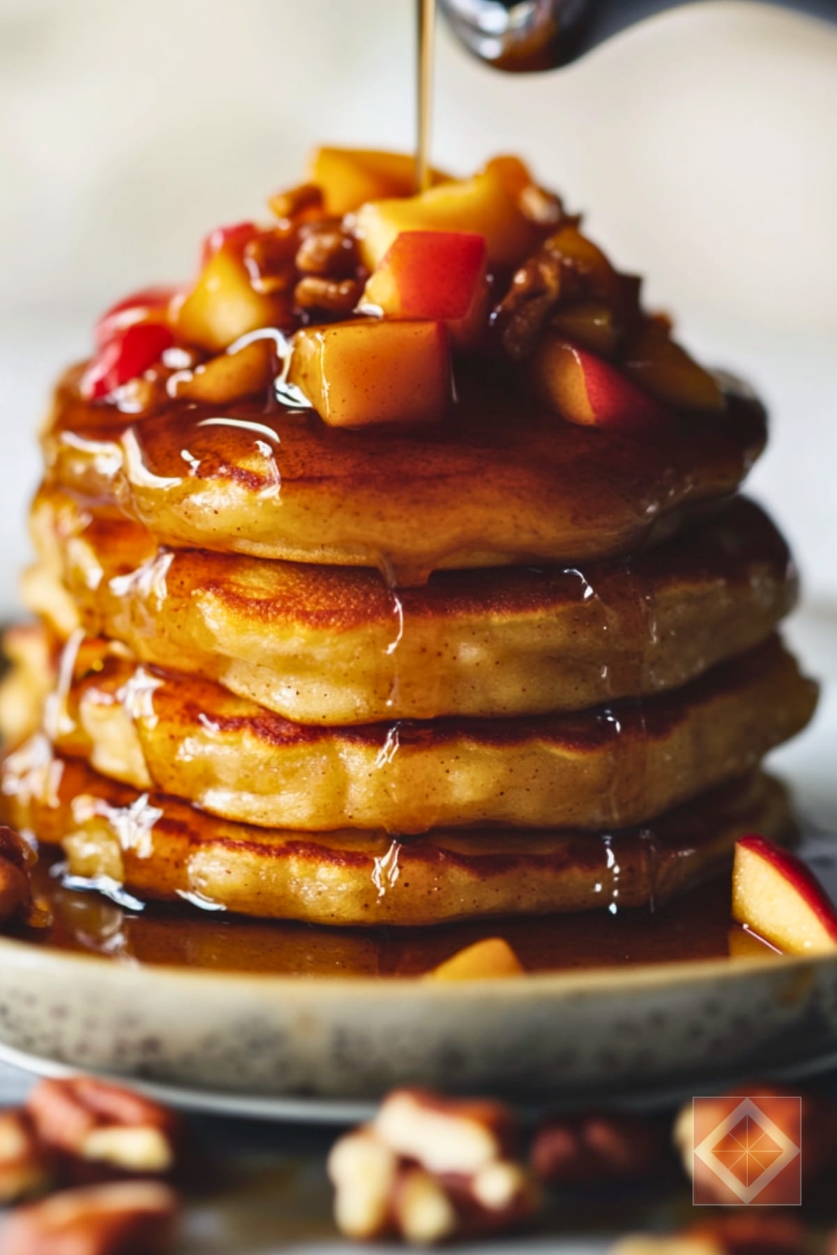 Healthy Apple-Cinnamon Pancake Recipe That Feel Like Dessert 3 Healthy Apple-Cinnamon Pancake Recipe That Feel Like Dessert - Apple Cinnamon Pancake pin 1 midia