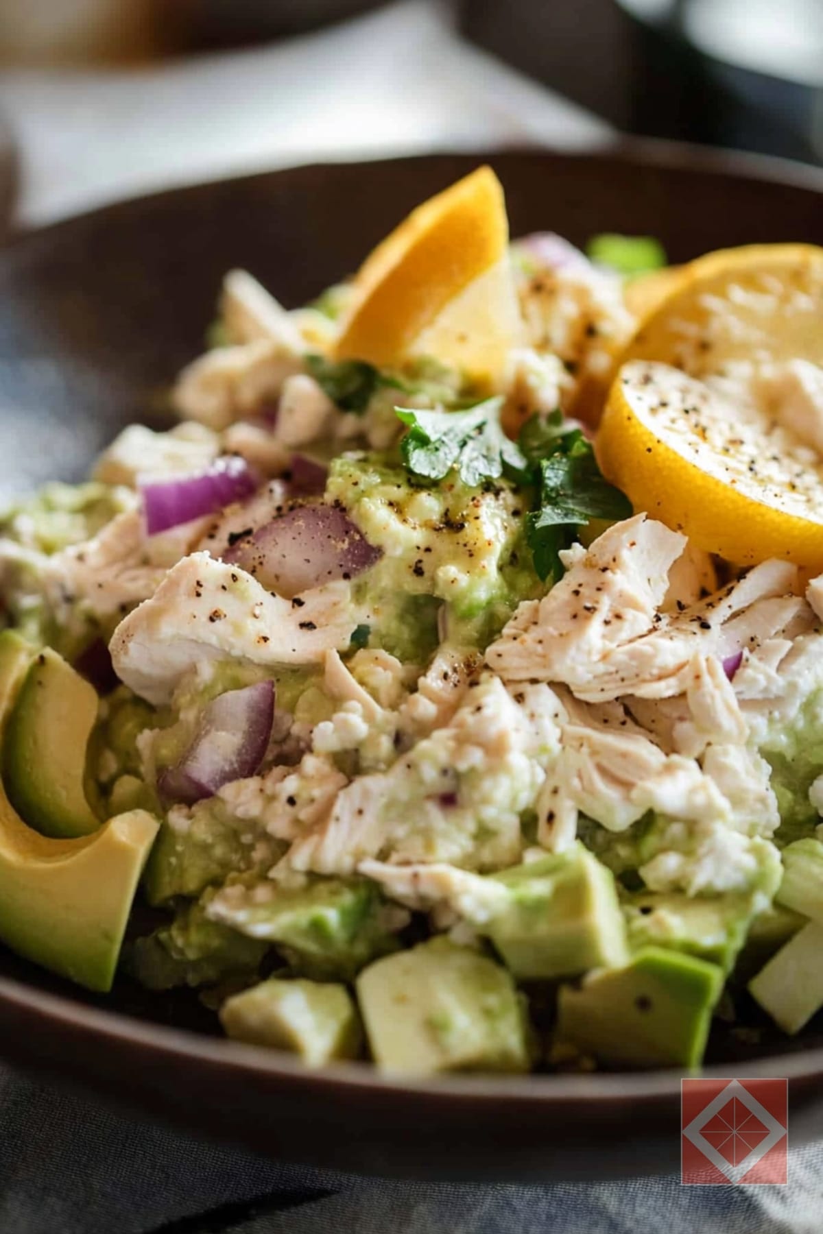My Go-To Bowl Avocado Chicken Salad with Cottage Cheese Recipe 3 My Go-To Bowl Avocado Chicken Salad with Cottage Cheese Recipe - Avocado Chicken Salad with Cottage Cheese pin 2 midia