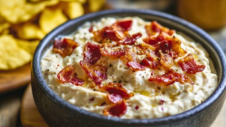 Game Day Recipes: This Bacon Dip Tops Them All - Caramelized Onion Bacon Dip midia