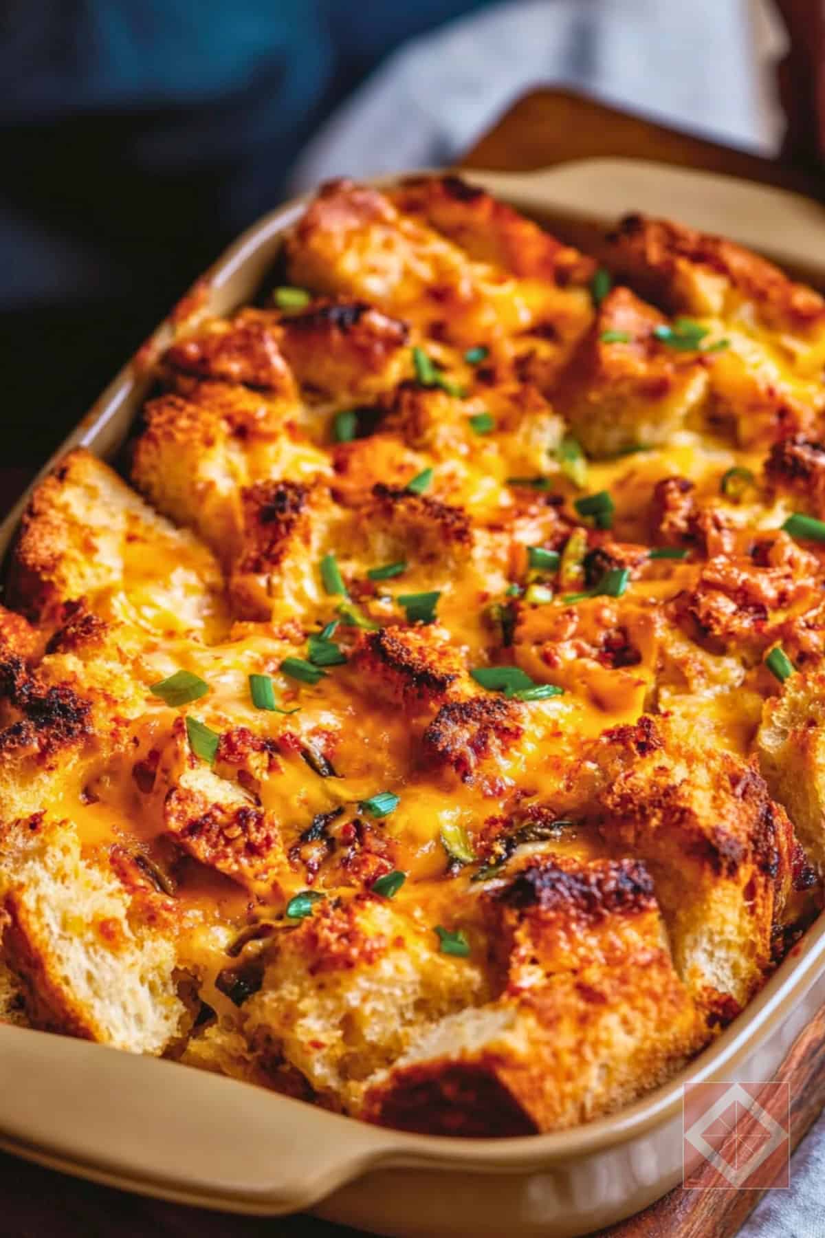 Spicy & Cheesy Cheddar-Kimchi Strata 2 Spicy & Cheesy Cheddar-Kimchi Strata - Cheddar Kimchi Bread pin 1 midia
