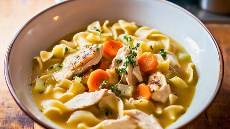 Cozy Chicken Noodle Soup Recipe for Two People 6 Cozy Chicken Noodle Soup Recipe for Two People - Chicken Noodle Soup midia