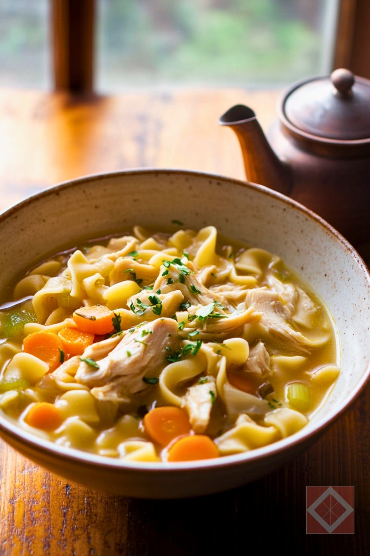 Cozy Chicken Noodle Soup Recipe for Two People 4 Cozy Chicken Noodle Soup Recipe for Two People - Chicken Noodle Soup pin 2 midia 1