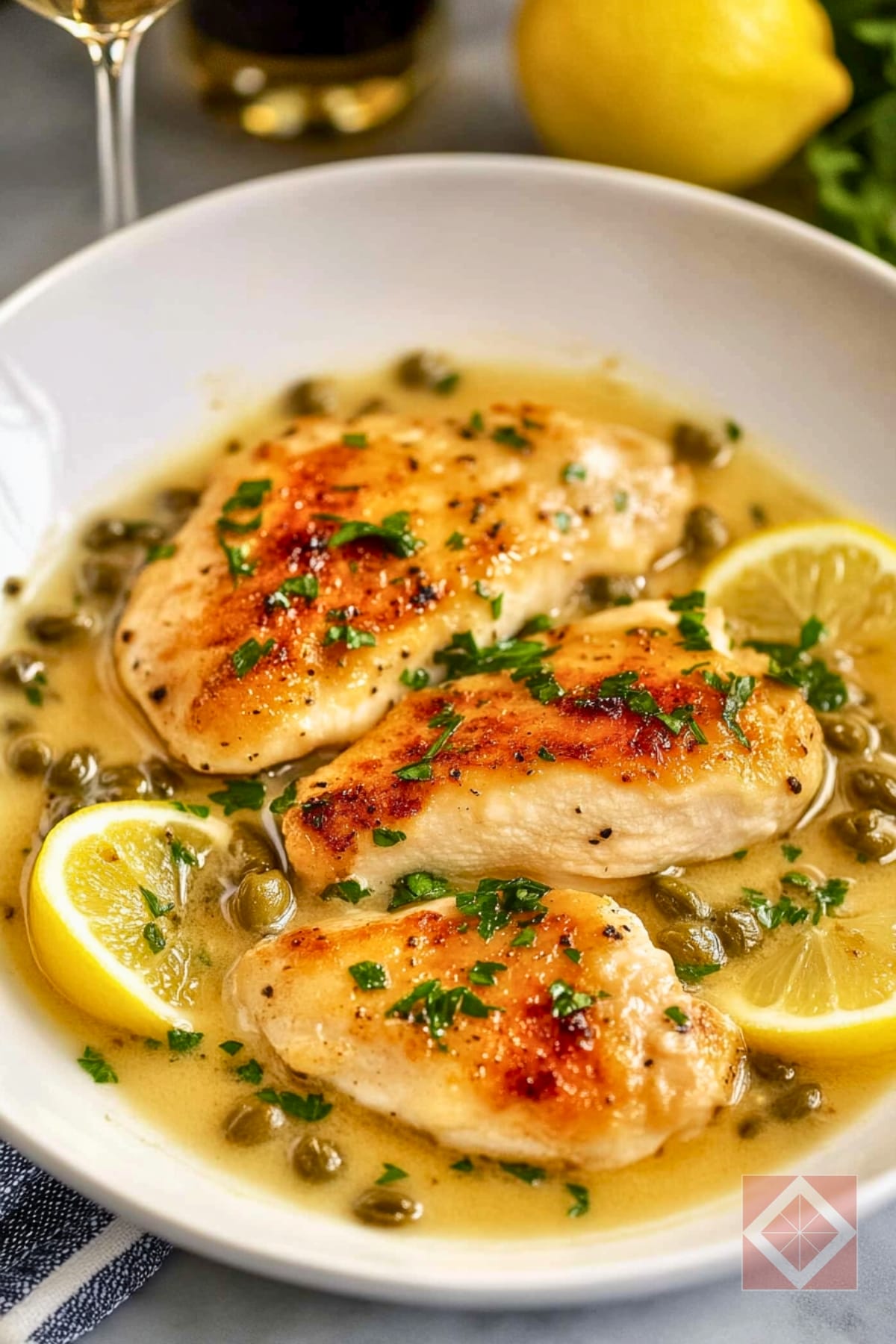 Chicken Piccata in 50 Minutes: Perfect for Two 4 Chicken Piccata in 50 Minutes: Perfect for Two - Chicken Piccata pin 2 midia