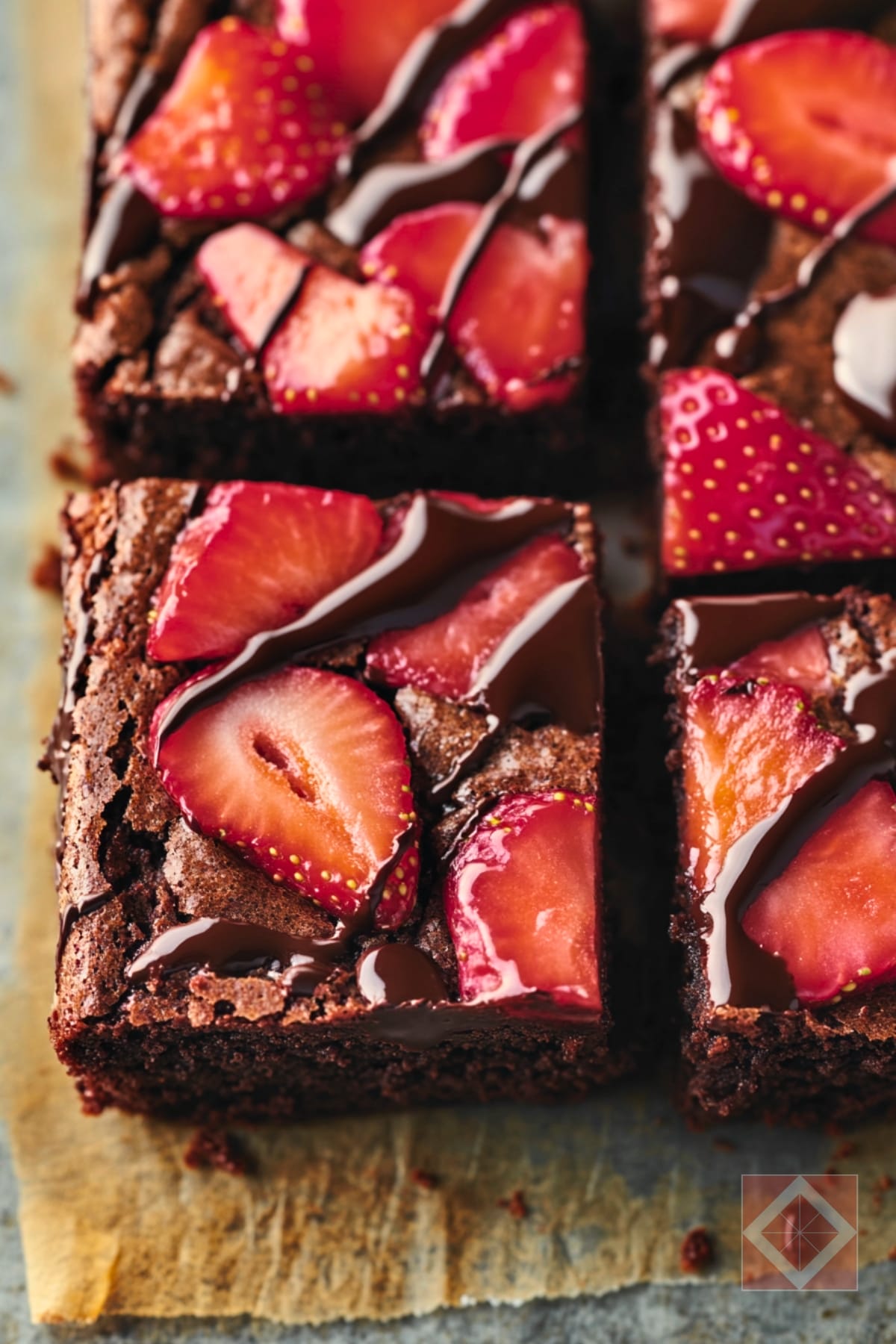 Dangerously Fudgy Brownies with a Juicy Upgrade 3 Dangerously Fudgy Brownies with a Juicy Upgrade - Chocolate Covered Strawberry Brownies pin 1 midia