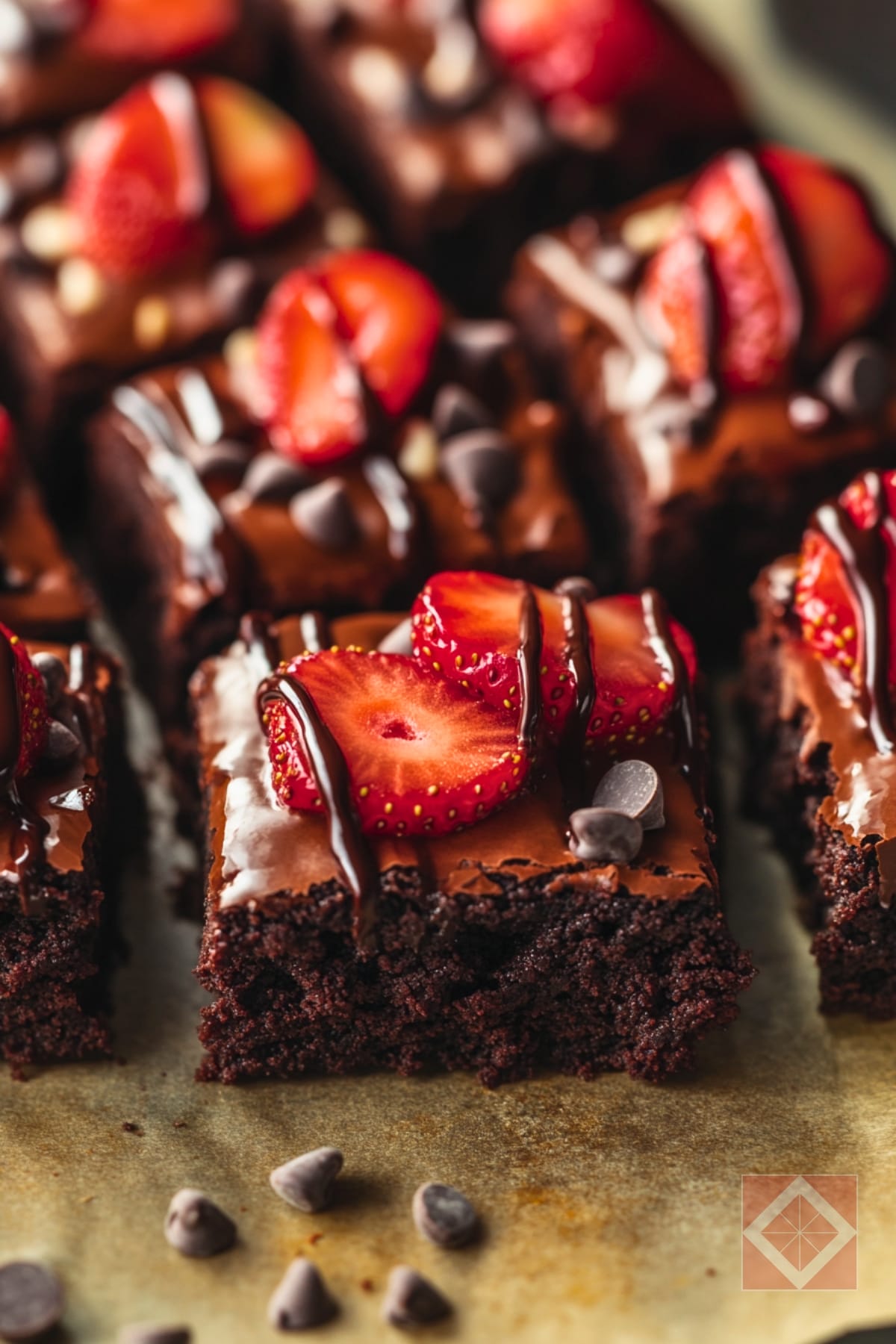 Dangerously Fudgy Brownies with a Juicy Upgrade 4 Dangerously Fudgy Brownies with a Juicy Upgrade - Chocolate Covered Strawberry Brownies pin 2 midia