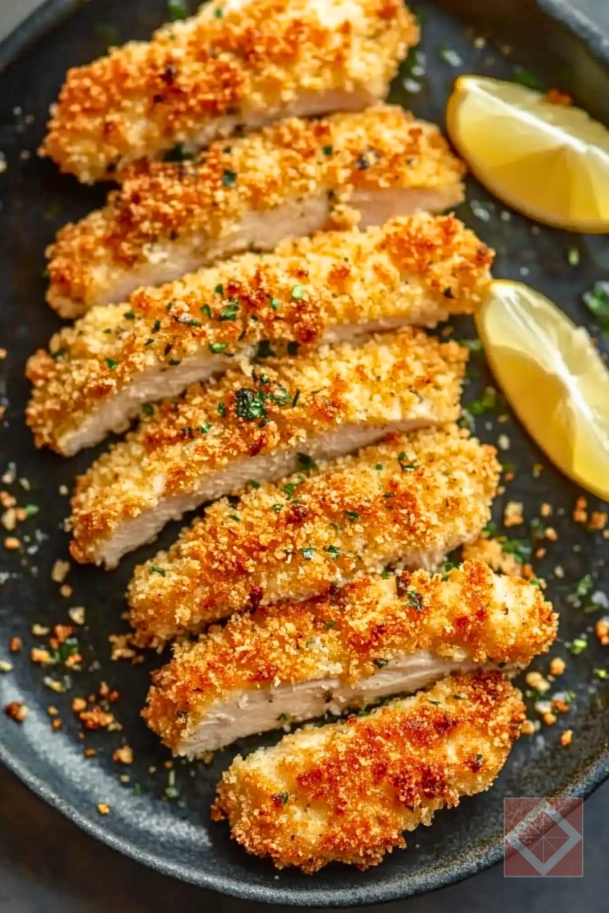 Golden Chicken Breasts: Easy Dinner for Two 4 Golden Chicken Breasts: Easy Dinner for Two - Crispy Chicken Breasts pin 2 midia