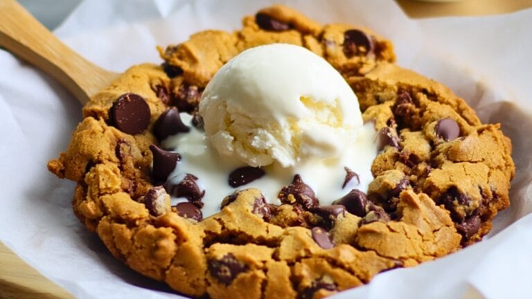 5 Viral TikTok Dessert Recipes That Are Actually Worth Making 8 5 Viral TikTok Dessert Recipes That Are Actually Worth Making - Giant Air Fryer Chocolate Chip Cookie midia