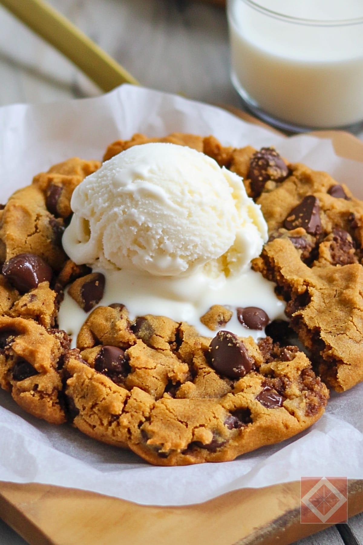 Giant Tiktok Cookie Recipe Everyone’s Trying 4 Giant Tiktok Cookie Recipe Everyone’s Trying - Giant Air Fryer Chocolate Chip Cookie pin 2 midia
