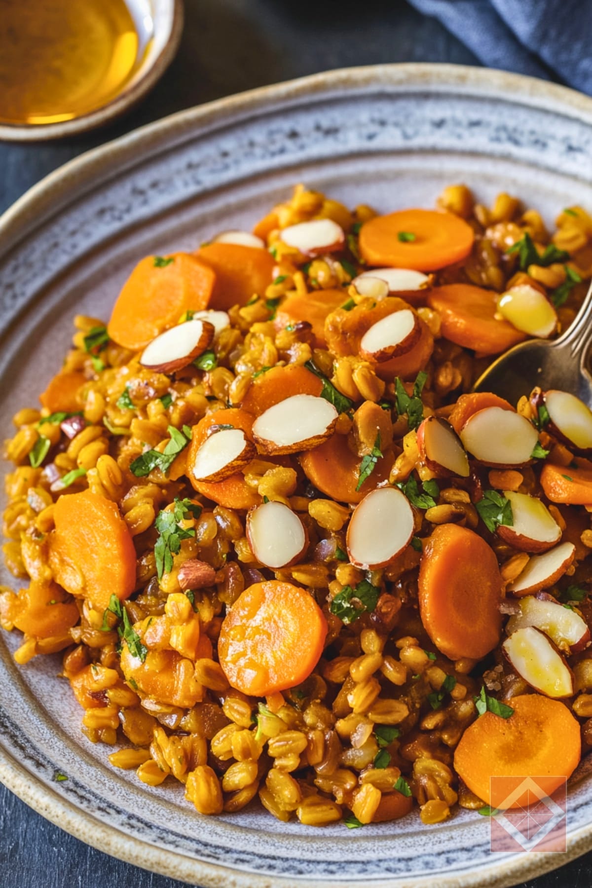 This Healthy Farro Recipe Is Way Too Good to Skip 3 This Healthy Farro Recipe Is Way Too Good to Skip - Golden Carrots Farro pin 2 midia
