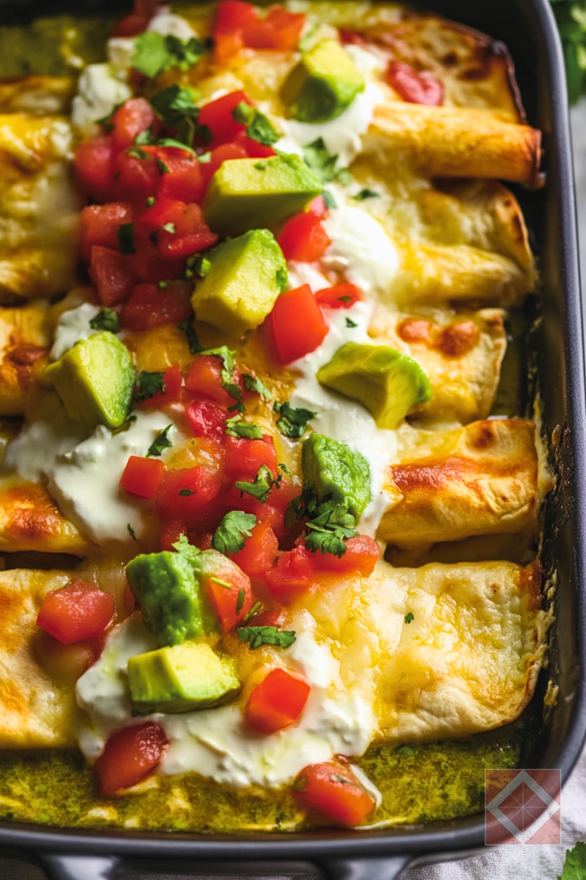 Healthy Chicken Enchiladas: Family-Approved Dinner 2 Healthy Chicken Enchiladas: Family-Approved Dinner - Green Chile Chicken Enchiladas pin 1 midia