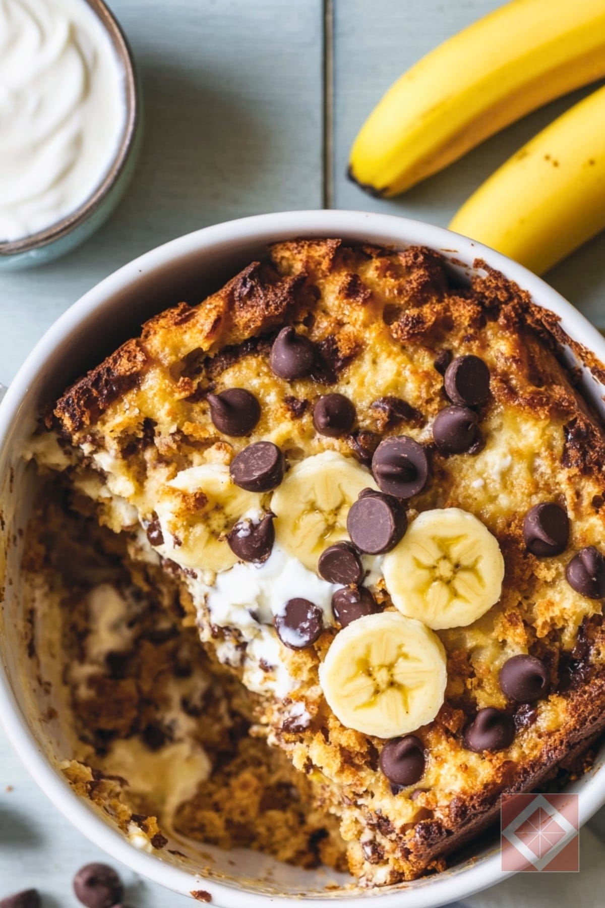 A Healthier Banana Bread Pudding That Still Feels Like a Treat 4 A Healthier Banana Bread Pudding That Still Feels Like a Treat - Healthy Chocolate Chip Coconut Banana Bread Pudding pin 2 midia