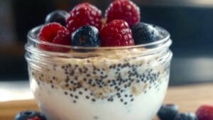 Grab & Go Overnight Oats with Chia Seeds Cottage Cheese 1 Grab & Go Overnight Oats with Chia Seeds Cottage Cheese - Overnight Oats with Chia Seeds Cottage Cheese midia