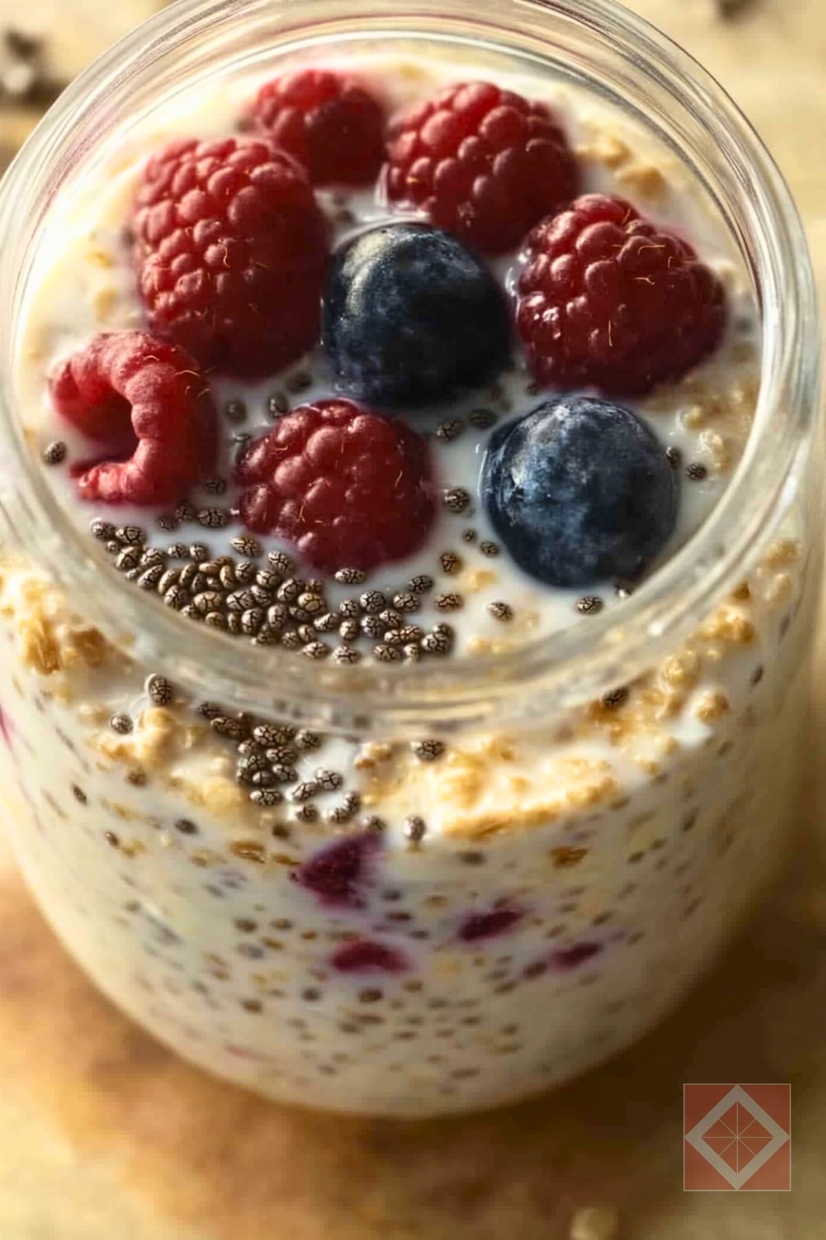 Grab & Go Overnight Oats with Chia Seeds Cottage Cheese 3 Grab & Go Overnight Oats with Chia Seeds Cottage Cheese - Overnight Oats with Chia Seeds Cottage Cheese pin 1 midia