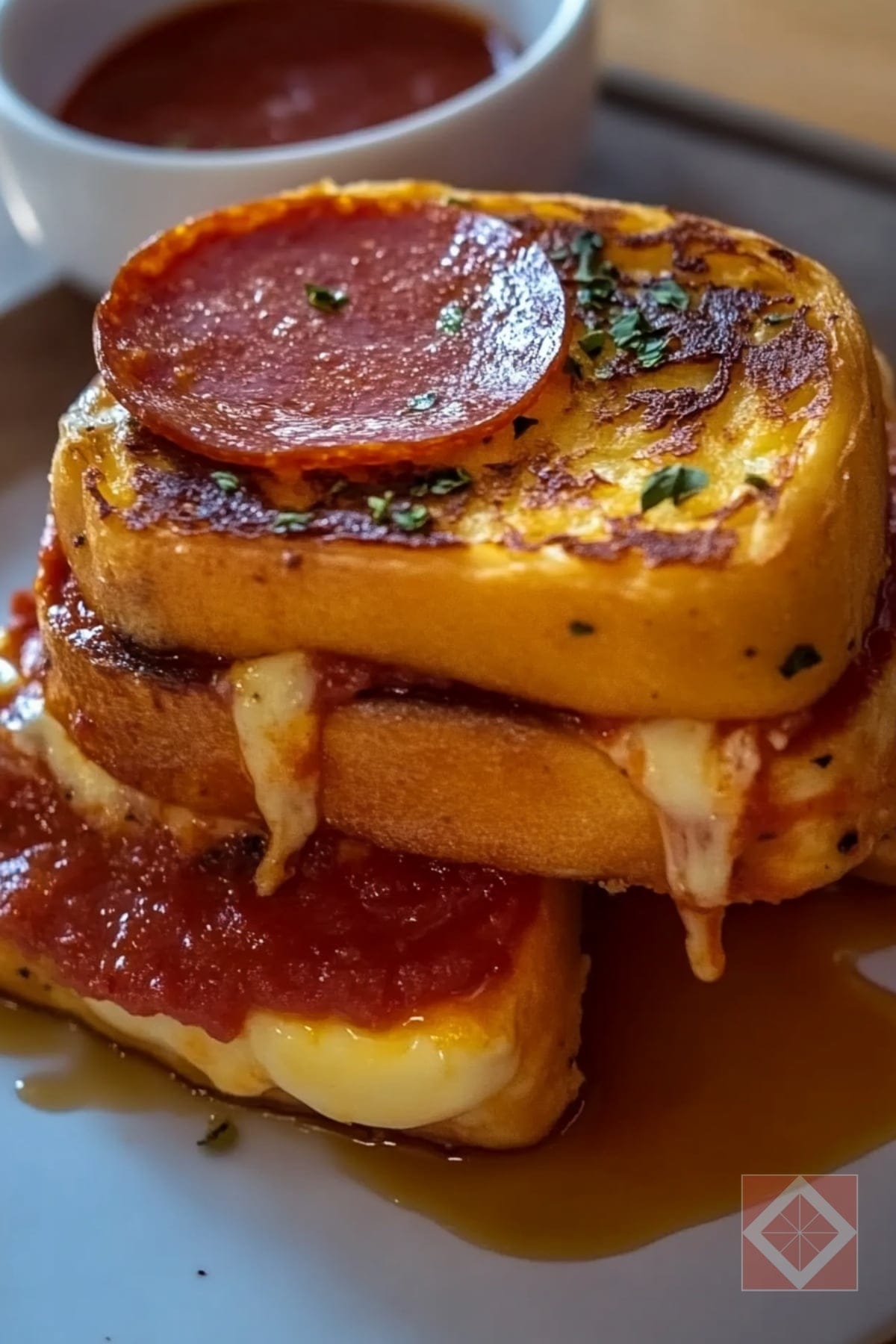 8 Viral TikTok Breakfast Recipes That Taste Better Than They Have Any Right To 6 8 Viral TikTok Breakfast Recipes That Taste Better Than They Have Any Right To - Pizza French Toast pin 1 midia