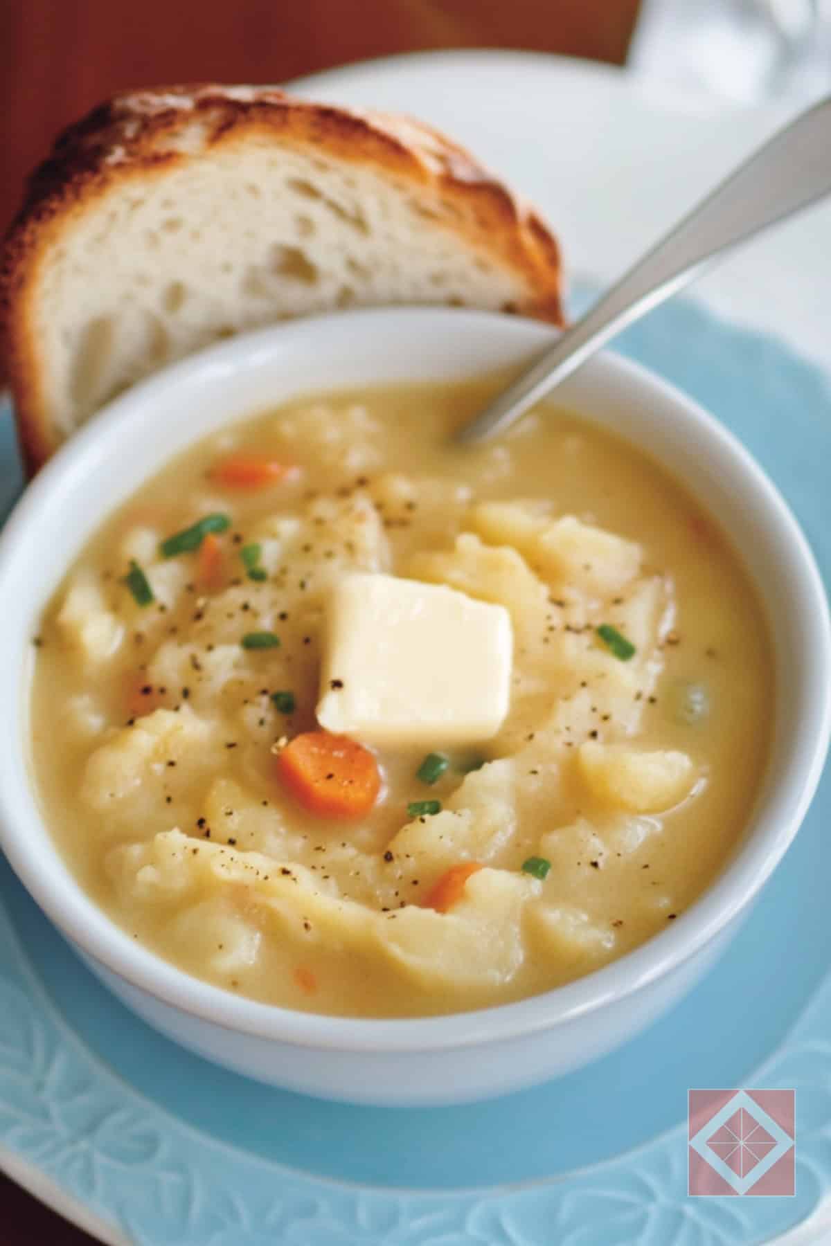 Loaded Baked Potato Bread Machine Recipe for Soup Nights 3 Loaded Baked Potato Bread Machine Recipe for Soup Nights - Potato Soup pin 2 midia