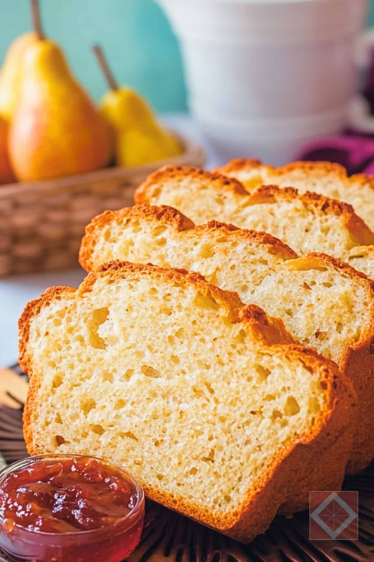 Christmas Breakfast Spiced Eggnog & Pear Bread Machine Recipe 2 Christmas Breakfast Spiced Eggnog & Pear Bread Machine Recipe - Spiced Eggnog Pear Bread pin 1 midia