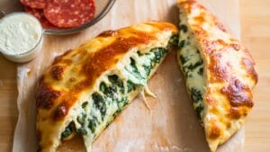 Spinach Calzone for Two: A Cheesy Night-In Favorite 1 Spinach Calzone for Two: A Cheesy Night-In Favorite - Spinach Calzone Recipe midia
