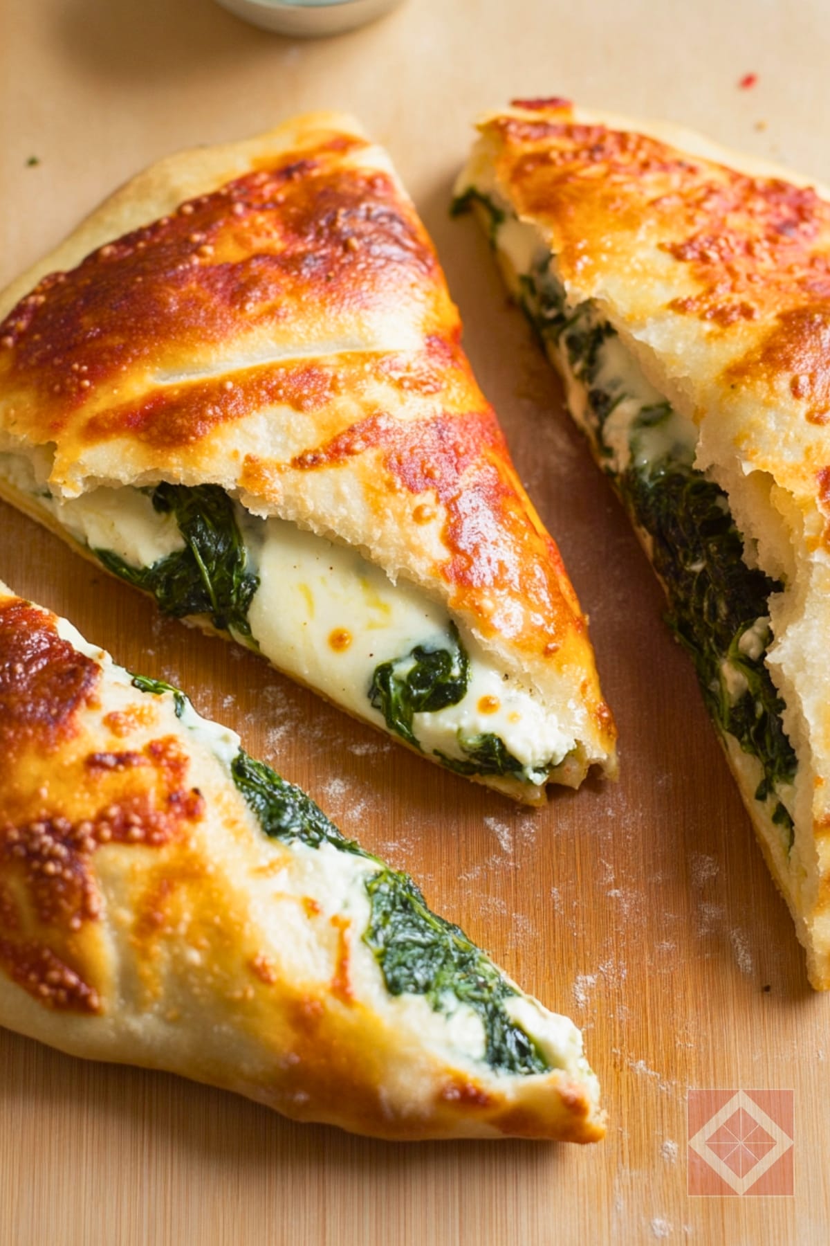 Spinach Calzone for Two: A Cheesy Night-In Favorite 3 Spinach Calzone for Two: A Cheesy Night-In Favorite - Spinach Calzone Recipe pin 1 midia