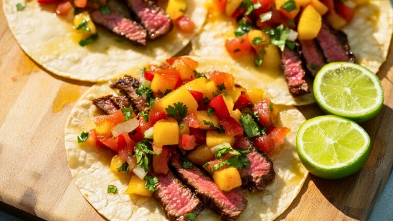 35-Minute Steak Tacos Made for Two 8 35-Minute Steak Tacos Made for Two - Steak Tacos for Two with Nectarine Salsa midia