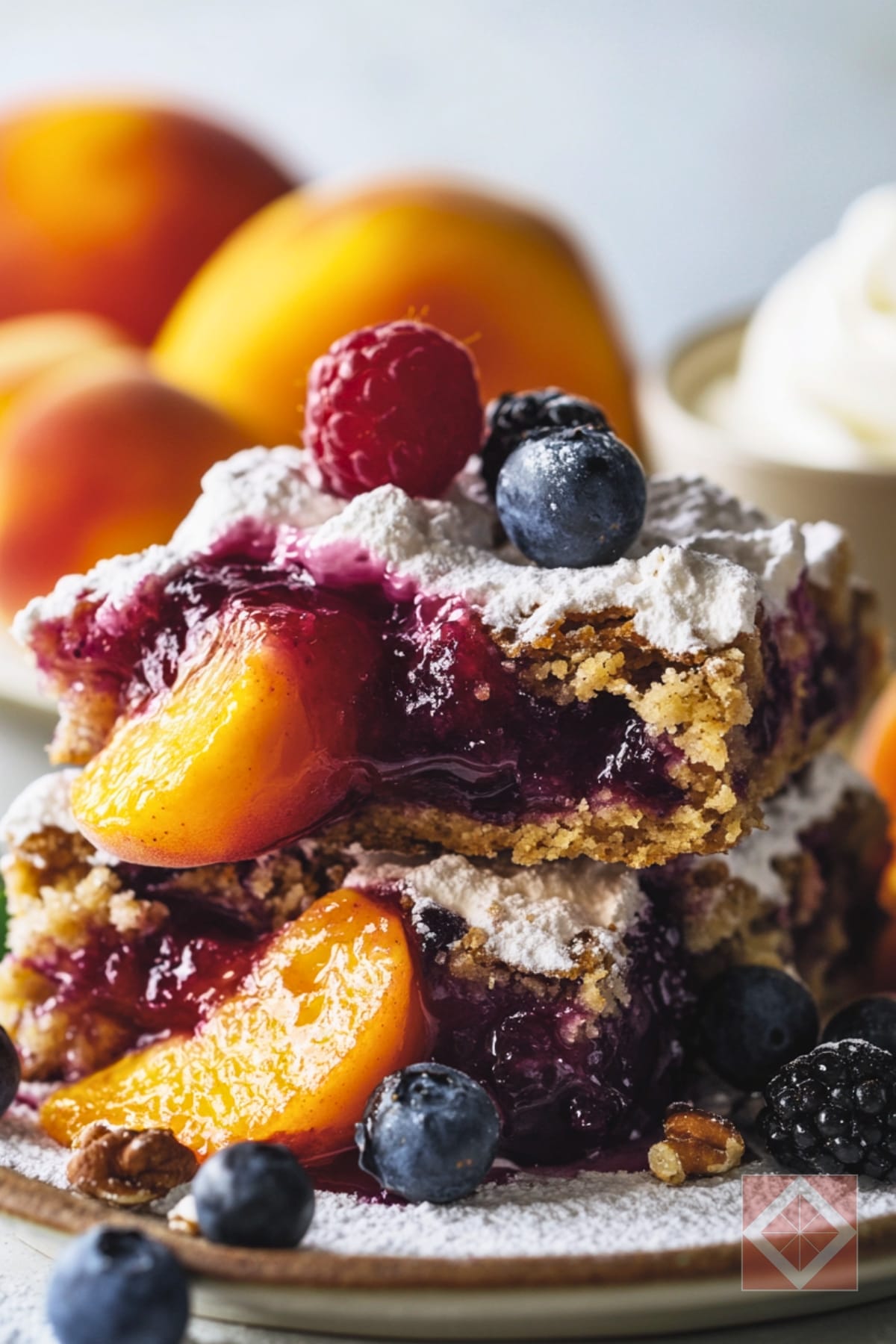 Irresistible Healthy Crumble Bars That Taste Like Summer 3 Irresistible Healthy Crumble Bars That Taste Like Summer - Summer Fruit Crumble Bars pin 1 midia