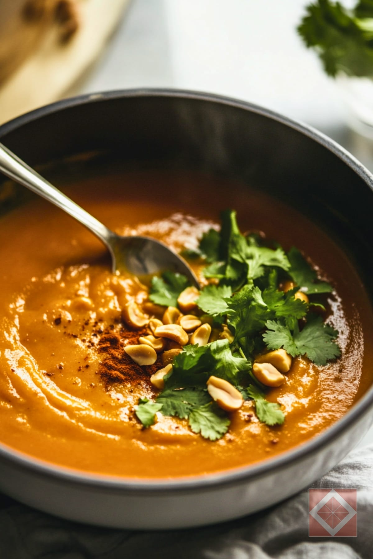 Healthy Sweet Potato Peanut Soup In A Slow Cooker 2 Healthy Sweet Potato Peanut Soup In A Slow Cooker - Sweet Potato Peanut Soup pin 1 midia