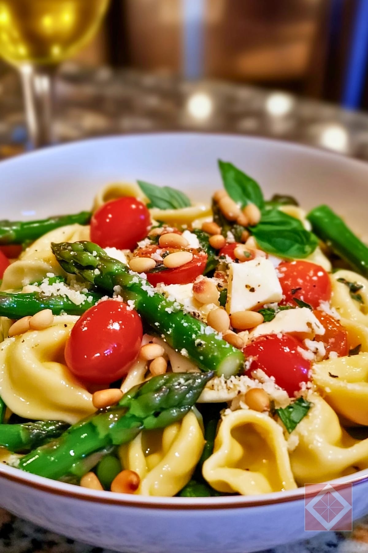 Tortellini Salad Recipe for Two That Feels Fancy 4 Tortellini Salad Recipe for Two That Feels Fancy - Tortellini Salad for Two with Asparagus Fresh Basil Vinaigrette pin 2 midia