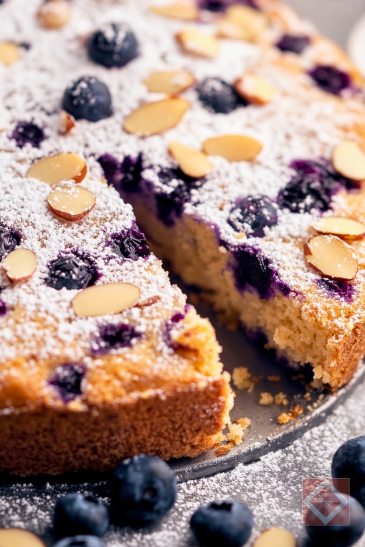 Irresistible Blueberry Almond Cake 3 Irresistible Blueberry Almond Cake - Blueberry Almond Cake Easy Dessert pin 1 midia