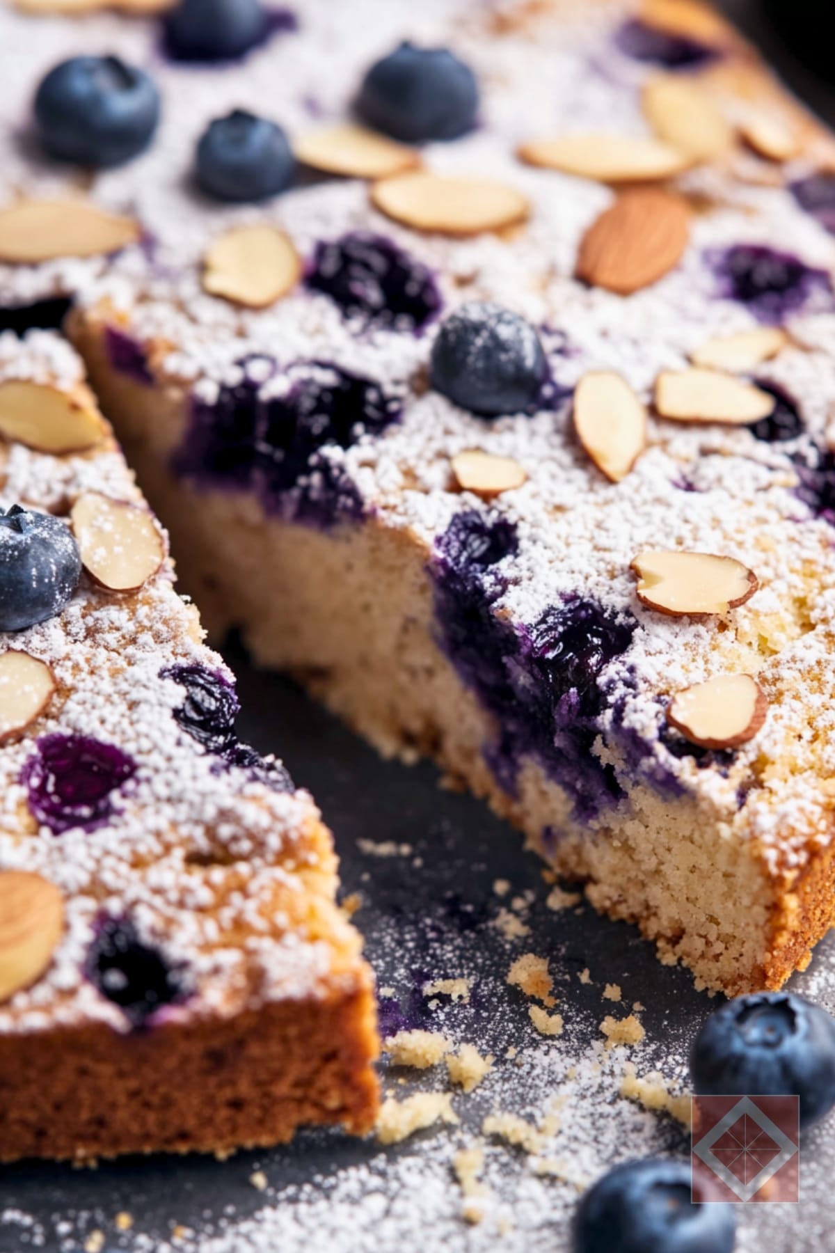 Irresistible Blueberry Almond Cake 4 Irresistible Blueberry Almond Cake - Blueberry Almond Cake Easy Dessert pin 2 midia