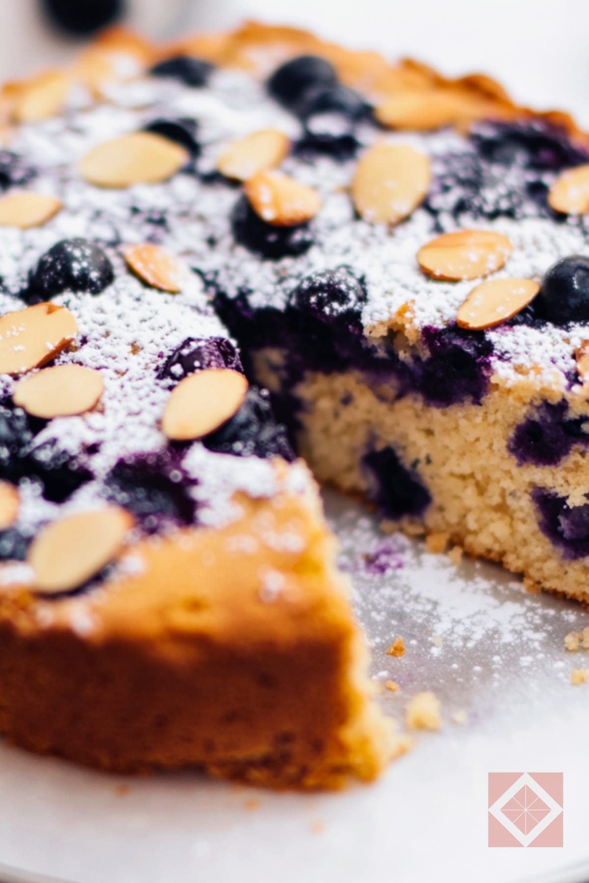 Irresistible Blueberry Almond Cake 5 Irresistible Blueberry Almond Cake - Blueberry Almond Cake Easy Dessert pin 3 midia