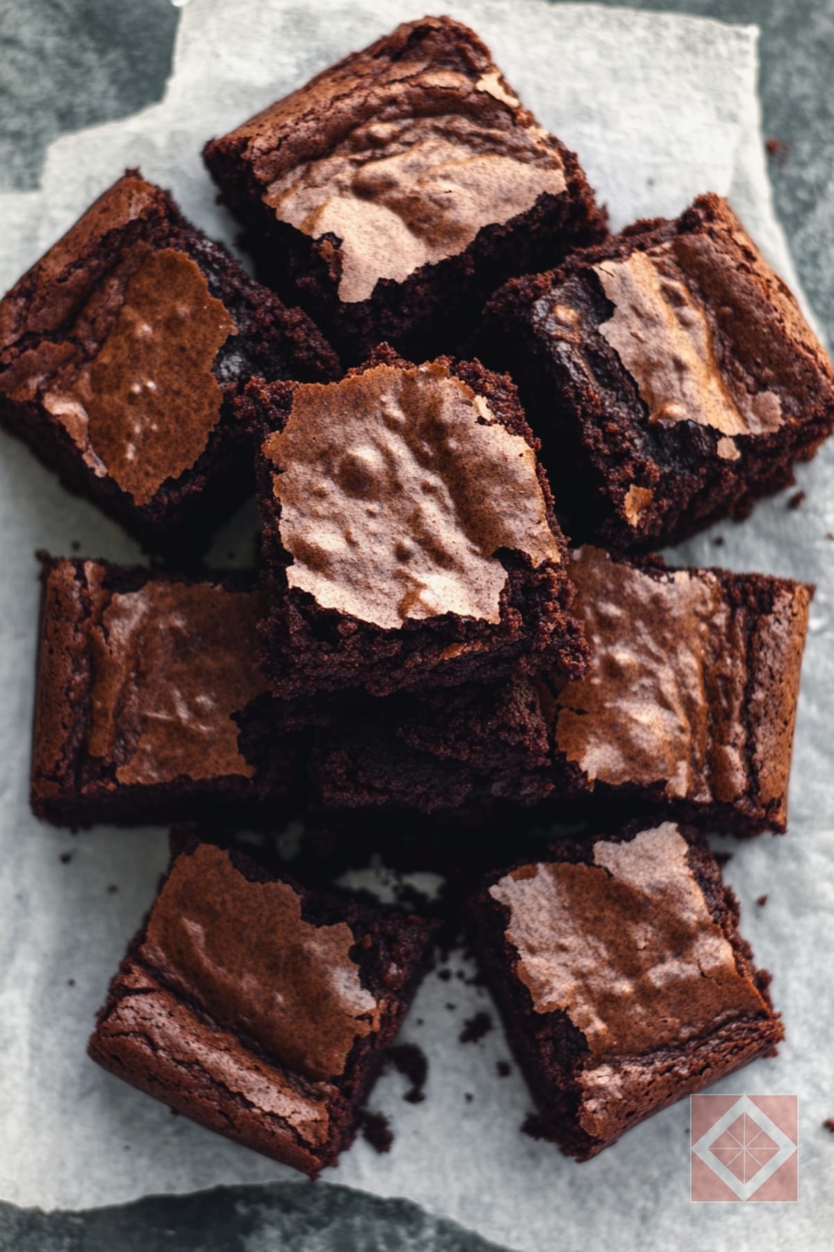 Best Fudgy Crackle-Top Brownies 3 Best Fudgy Crackle-Top Brownies - Crackle Top Brownies Dessert pin 1 midia