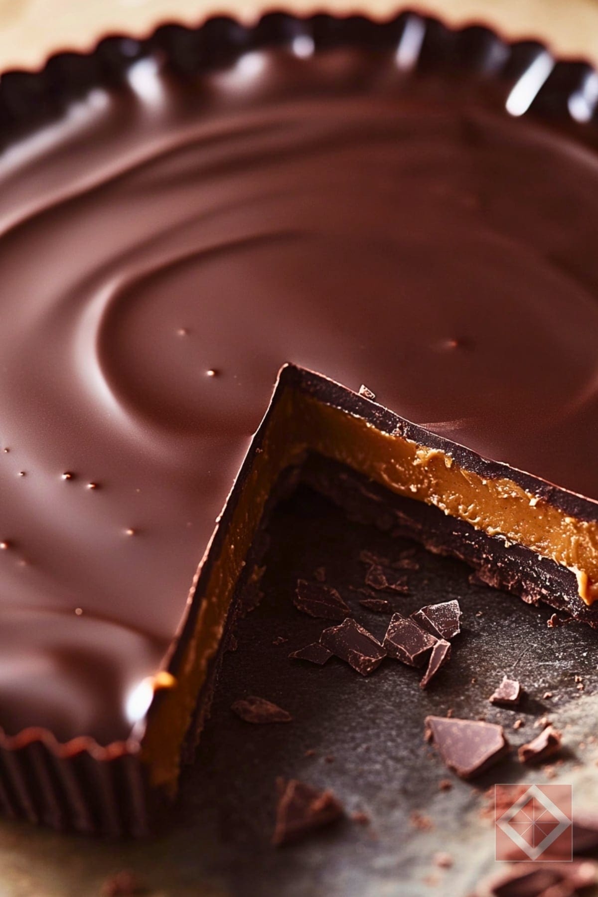 Giant Chocolate & Peanut Butter Cup 4 Giant Chocolate & Peanut Butter Cup - Giant Peanut Butter Cup Dessert pin 2 midia