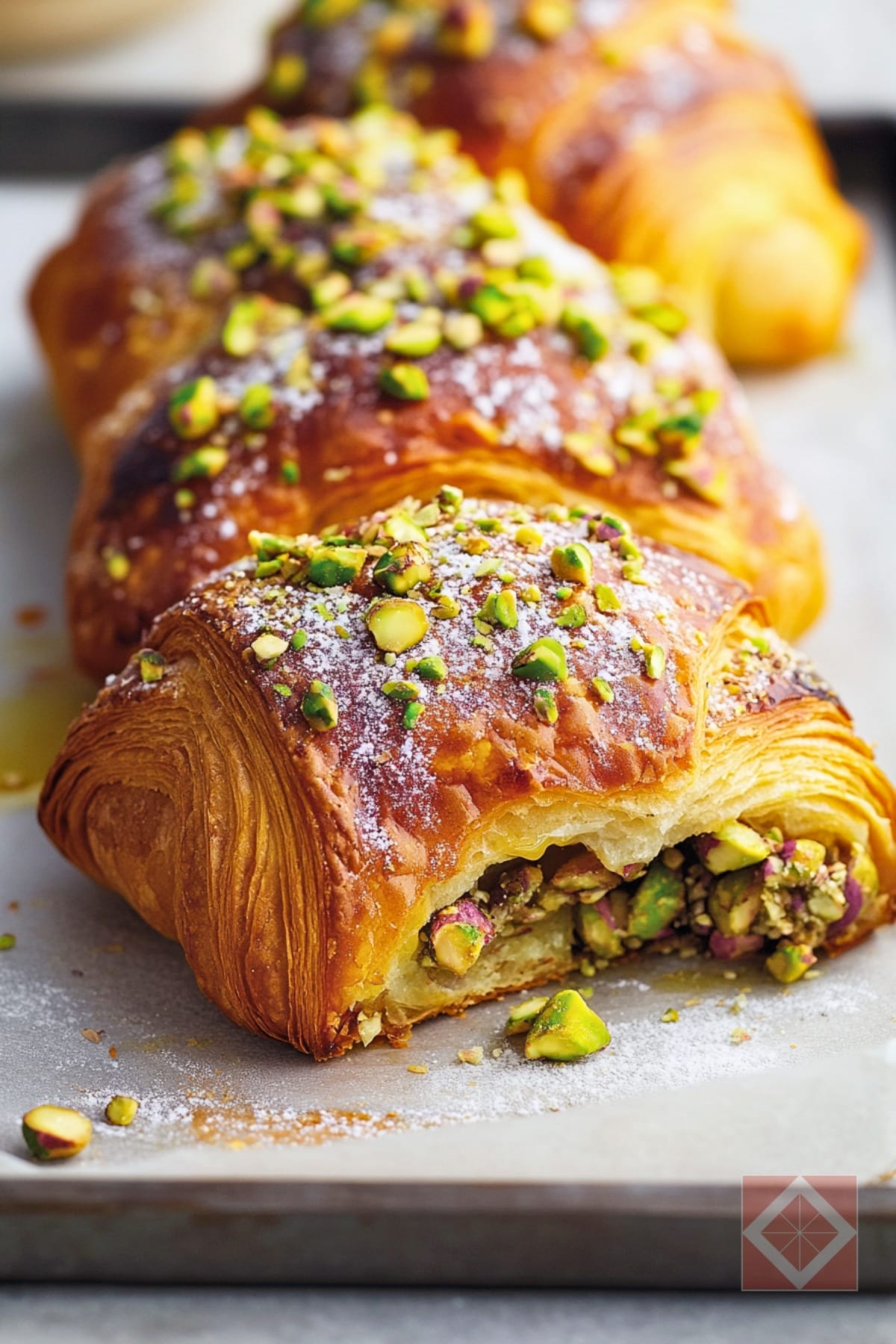 Rich & Nutty Pistachio Croissants – Dessert Recipe Delight 3 Rich & Nutty Pistachio Croissants – Dessert Recipe Delight - Pistachio Croissants Dessert pin 1 midia