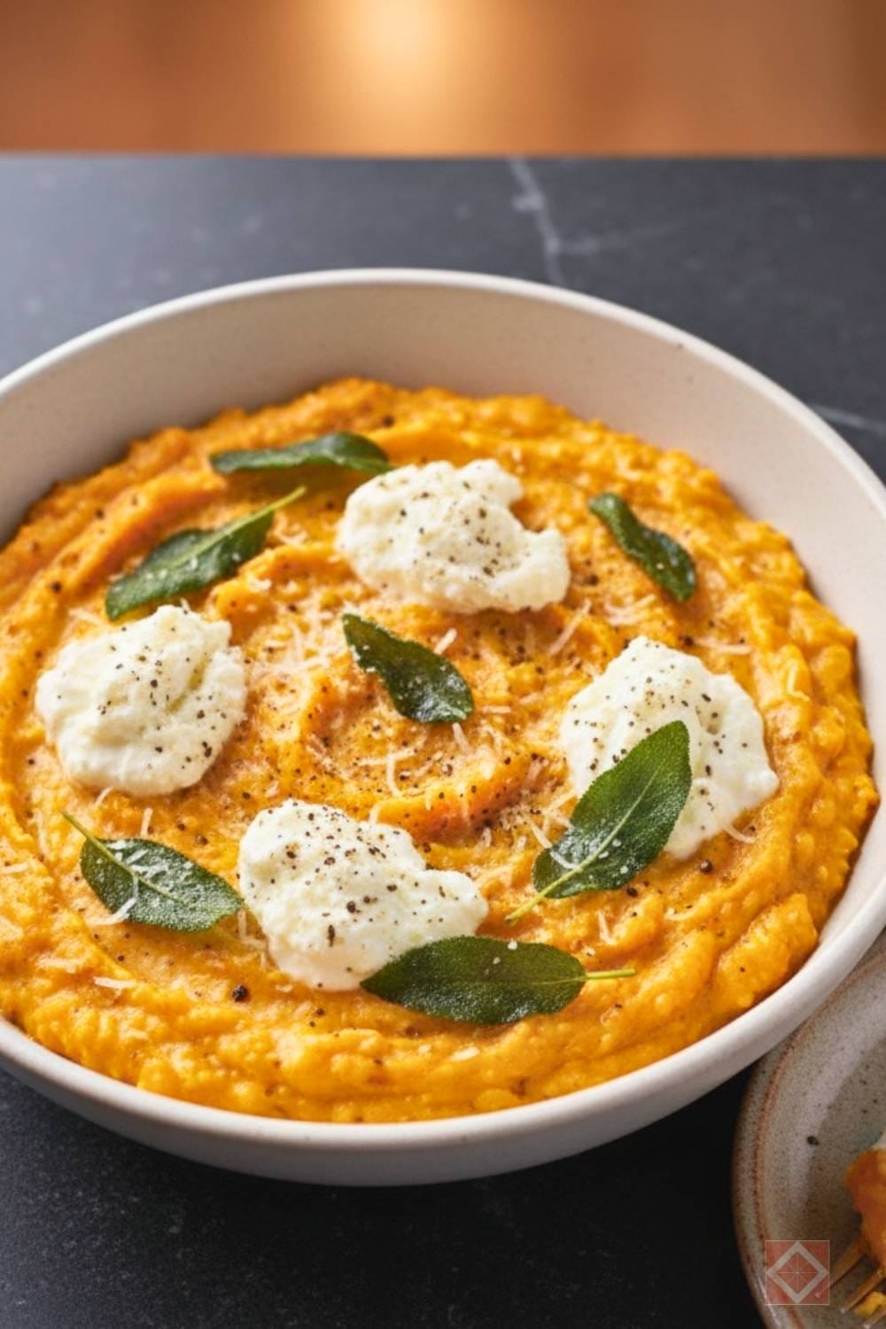 Indulgent Butternut Squash Polenta with a Crispy Sage Twist 2 Indulgent Butternut Squash Polenta with a Crispy Sage Twist - Butternut Squash Polenta 2