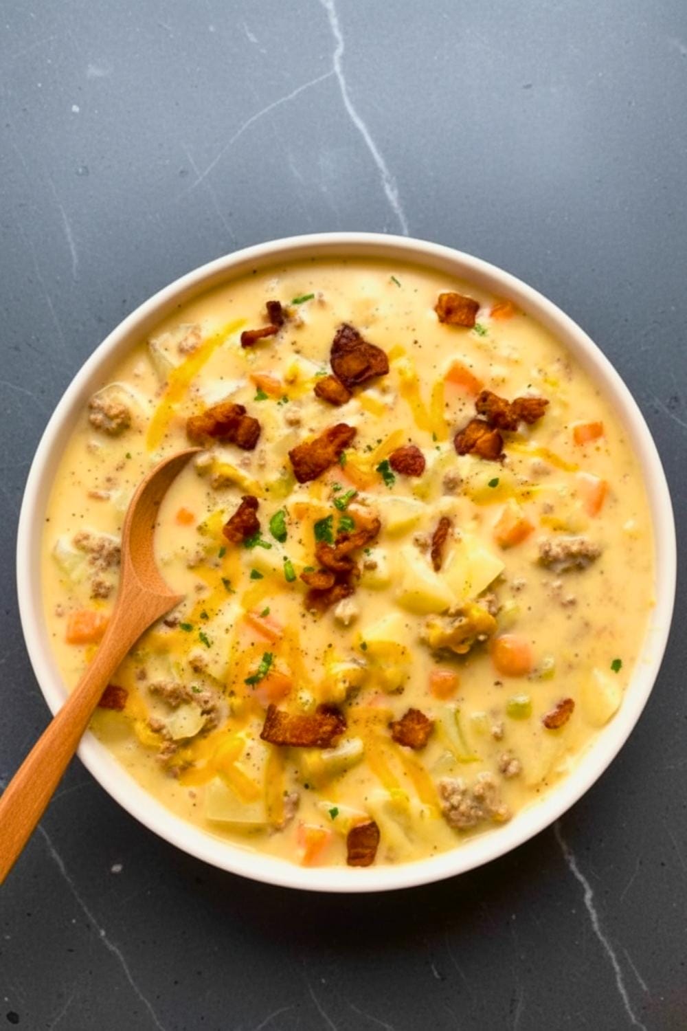 Keto Hamburger Soup? Yep, and It’s Better Than You Think 2 Keto Hamburger Soup? Yep, and It’s Better Than You Think - cheeseburger soup 2