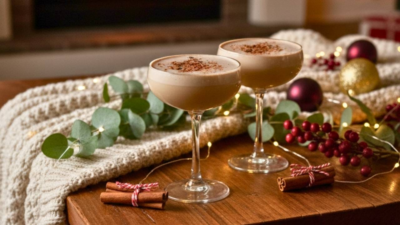 the best eggnog espresso martini - EGGNOG ESPRESSO MARTINI WITH RUM