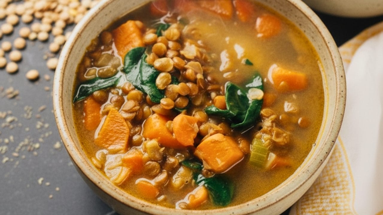 Easy DASH Diet Lentil & Sweet Potato Soup Recipe 3 Easy DASH Diet Lentil & Sweet Potato Soup Recipe - lentil sweet potato soup 3