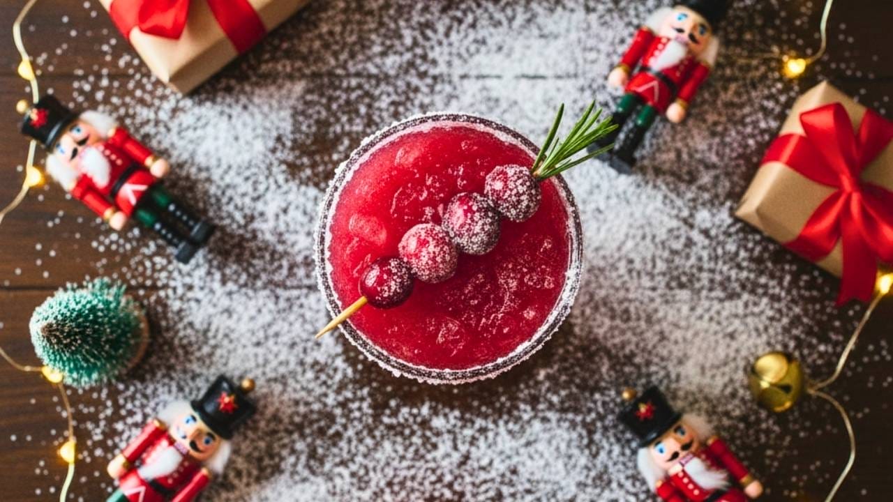 frosted mistletoe margarita (easy christmas punch) 2 frosted mistletoe margarita (easy christmas punch) - mistletoe margarita 2