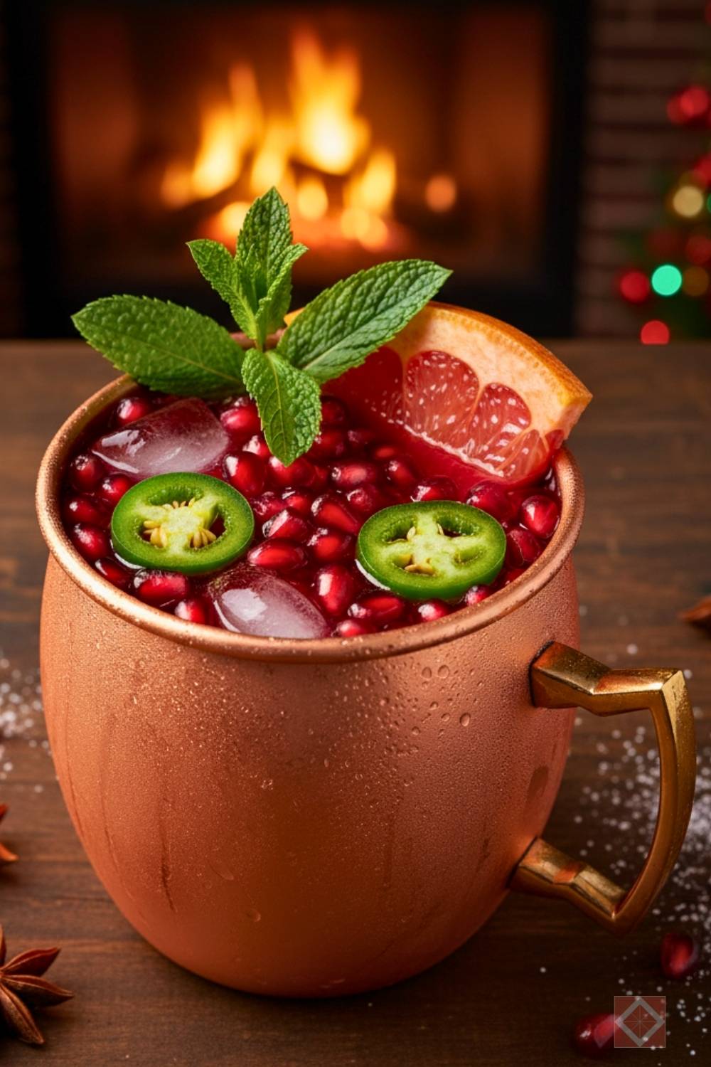 the best holiday moscow mule with a pomegranate & jalapeño kick - spicy pomegranate moscow mule 4